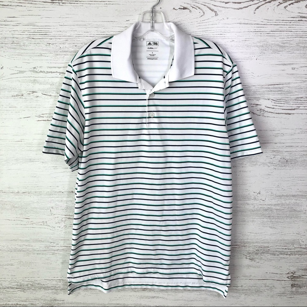 *3/$20* ADIDAS GOLF Climalite Striped Polo Shirt S